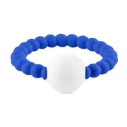 Ryan and Rose Silicone Cutie 2-in-1 Teether & Rattle Memphis Blue Baby Gift New