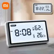 Deli Electronic Thermometer Hygrometer Weather Station with High Precision 0.1℃ Temperature Humidity LCD Display Clock F