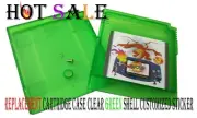 (3PCS) Game Boy GBC Replacement Cartridge Case Green shell+Customized sticker