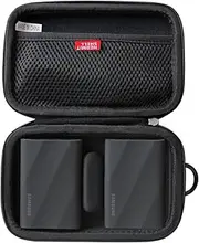 Hard Travel Case for Samsung Portable SSD T9 Portable SSD 4TB/ 2TB/ 1TB, USB 3.2 External Solid State Drive (for 2 Hard Drives)