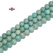 Natural Green Amazonite Smooth Round Beads Size 6mm 8mm 10mm 15.5'' Strand