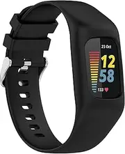 Strap Compatible with Fitbit-Charge-5/4/3 Bumper Case Band, One-piece Soft Silicone Washable Sports Replacement Watch Band Wristbands Bracelet for Activity Tracker Women Men