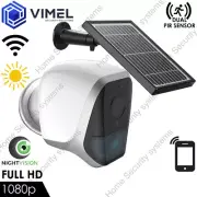Security Outdoor Wireless Solar Charged WIFI Camera Dual PIR Sensor