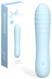 Playful Posh 6.3" Super Soft Silicone Ribbed Classic Vibrator