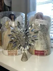 Holiday Lane 10-Light Angel Tree Topper or Shine Bright Star Tree, You Pick CB7