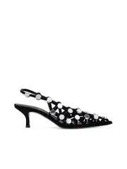 The Attico Grid Slingback Dcollet Pumps