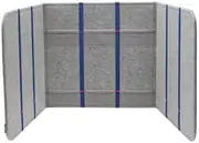 [IKEA] Oving 3 Panel Desk Divider with Compartments Grey Modern Sound Absorbing Room Divider Divider