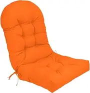 Folpus Outdoor Seat Back Chair Cushion Chair Pad Waterproof Tufted Pad High Back Chair Cushion for Living Room Indoor Courtyards, Orange