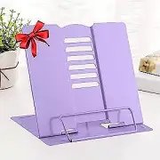 Book Stand Metal Reading Rest Book Holder Adjustable Cookbook Documents Purple