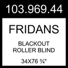IKEA FRIDANS Blackout Roller Blind White 34x76 ¾" 103.969.44