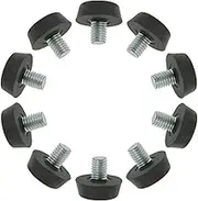 uxcell M8 x 10 x 22mm Furniture Glide Leveling Feet Adjustable Leveler Floor Protector for Table Desk Cabinet Leg 10 Pack