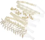 Gatuida 6pcs Girl Lace Headbands Floral Hair Accessories with Elastic Comfort for Newborns for Photo Props and Showers