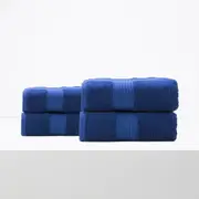 Renee Taylor Brentwood 650 GSM Quick Dry 4 Pack Bath Sheet Royal