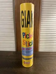 GIANT PICK-UP STICKS 30 Classic Colorful 9 3/4" Wood Sticks PRESSMAN New!