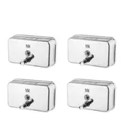 4x Liquid Manual Soap Dispenser 304 Stainless Steel MY-2-206