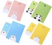 HOODANCOS 4sets Cute Writing Paper and Envelope Stationery Kit for Invitations Thank You Notes and Special Occasions Includes Unique Designs Bunny Mouse Bear Panda