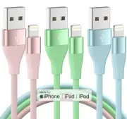 iPhone Charger 3Pack 10 FT Apple MFi Certified Lightning Cable Fast Charging iPh