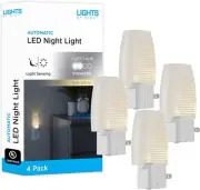 Lights By Night, Clear Shade LED Night, Plug-in, Dusk to Dawn Sensor, Auto On...
