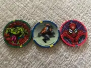 3 Paulson Poker Chips Marvel Spider-Man Hulk Wolverine