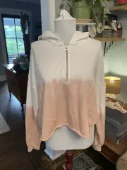 NWT Aerie Womens M Oversized Hooded Crop Top Ombre
