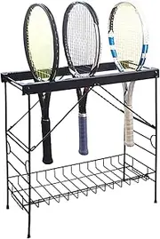 Tennis Racket Storage Rack,Badminton Racket Display Rack,Floor-Standing Sports Equipment Holder,Holds 18-20 Rackets,for Gymnasium Tennis Club,Bearing Weight 20kg