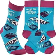 [Primitives by Kathy] Novelty Socks - Cornhole Socks, One Size, Unisex, LOL Collection, Multi, One Size