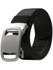 Men's Nylon Automatic Buckle Belt,Men's Ratchet Web Belt, Casual Web Click Be...