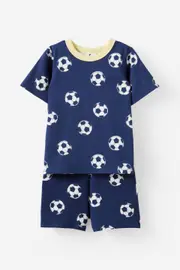 [Cotton On Kids] Cotton On Kids - Jordan Short Sleeve Pyjama Set - In the navy/soccer ball 7 IN THE NAVY/SOCCER BALL