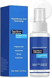 Hypochlorous Acid Spray for Face and Skin, Non-Irritating Hypochlorous Acid Spray & Eyelid Cleanser Solution to Remove Oil & Debris, Acne, Piercing Aftercare, Calm Redness, 2.2 fl oz