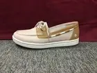 New Women’s Clarks 26141492 Off White Step Glow Lite Boat Shoes Size 9 Wide