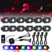 AUXBEAM 12x RGB LED Rock Lights Underbody Underglow Neon Lamps App Music Control