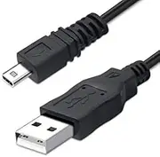 Dragon Trading 1 Metre Black USB Cable for Panasonic Lumix DMC-XS1 Camera and PC/Mac Data Transfer and Charging