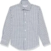 [Isaac Mizrahi] Boys' Slim Fit Gingham Pattern Button Down Shirt