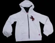 DoBeDo Girl's Sequined Elephant Front Open Zipper Hoodie AR8 White Size 5-6 NWT