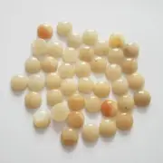 Wholesale 100pcs 14mm Natural Yellow Jade Stone Round CAB CABOCHON DIY Jewelry