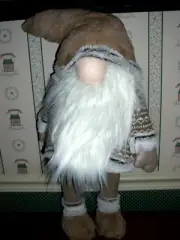 MEDIUM TAUPE BOBBLE GNOME SOFT FIGURINE BY GALLERIE II-33"H -NEW-2020