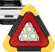 Car Warning Triangle Light,Warning Triangle LED Lights | Multipurpose, Solar Charging, Water-Resistant Foldable Portable Triangle LED Lights for Car, City Street, Highway