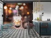 3D Bubble Tea A13 Pearl Tea Milk Tea Shop Wallpaper Wall Murals Self-adhesive Am