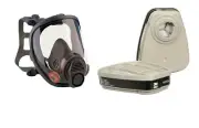 3M 6700 & 2 - 6001 FULL FACE PPE Respirator Gas Mask Auto Painting Spraying SML