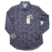 ROBERT GRAHAM DEVONPORT S Small Multicolor Striped Check Pattern Men's Shirt NWT