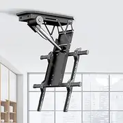 Motorised Ceiling TV Mount - 0-85° Flip Down TV Bracket,Motorised TV Bracket,Electric TV Ceiling Mount with Remote Control and Switch Control,Motorised TV Lift Fits 50-90 Inch