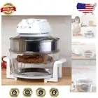 Compact 12-17 Quart Air Fryer & Multi-Cooker - Halogen Cooking with Accessories