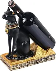 Wine Bottle Holder,Cat God Statue Sculpture, Resin Cat Decoration,God Cat Art Crafts,Egyptian Cat Wine Rack,for Table Pantry Cupboard Decoration,Cat Collectible Figurine, Cat Home Decor
