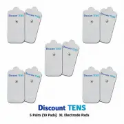 TENS XL Snap On Electrode Pads, 5 Pairs (10 Pads)