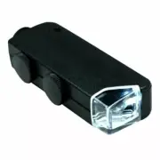 Mini 60X - 100X Zoom Lighted Microscope Jewelers Loupe Magnifying Glass