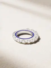 [Kamyen] Kamyen - 18-karat White Gold, Enamel And Diamond Ring - 3 3 Gold