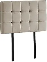 Linen Fabric Single Bed Deluxe Headboard BedHead - Beige
