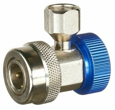 Refco R134A QUICK CONNECT AUTO VALVE M14x1.5mm FemalexAuto Quick Connect BLUE