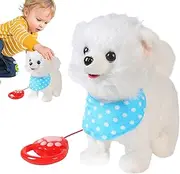 YAVQVIN Walking Puppy Toy - Interactive Plush Animal Toy | Interactive Home Decor Plush, Cartoon Electric Accompanying Doll for Boys Girls