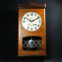 在飛比找Yahoo!奇摩拍賣優惠-日本昭和古品 EIKEISHA 英工舍 30日月時計 實木框